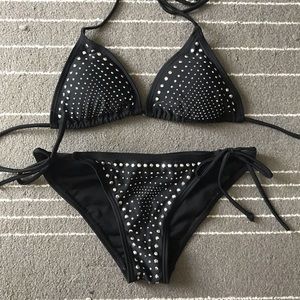 Black Studded Bikini